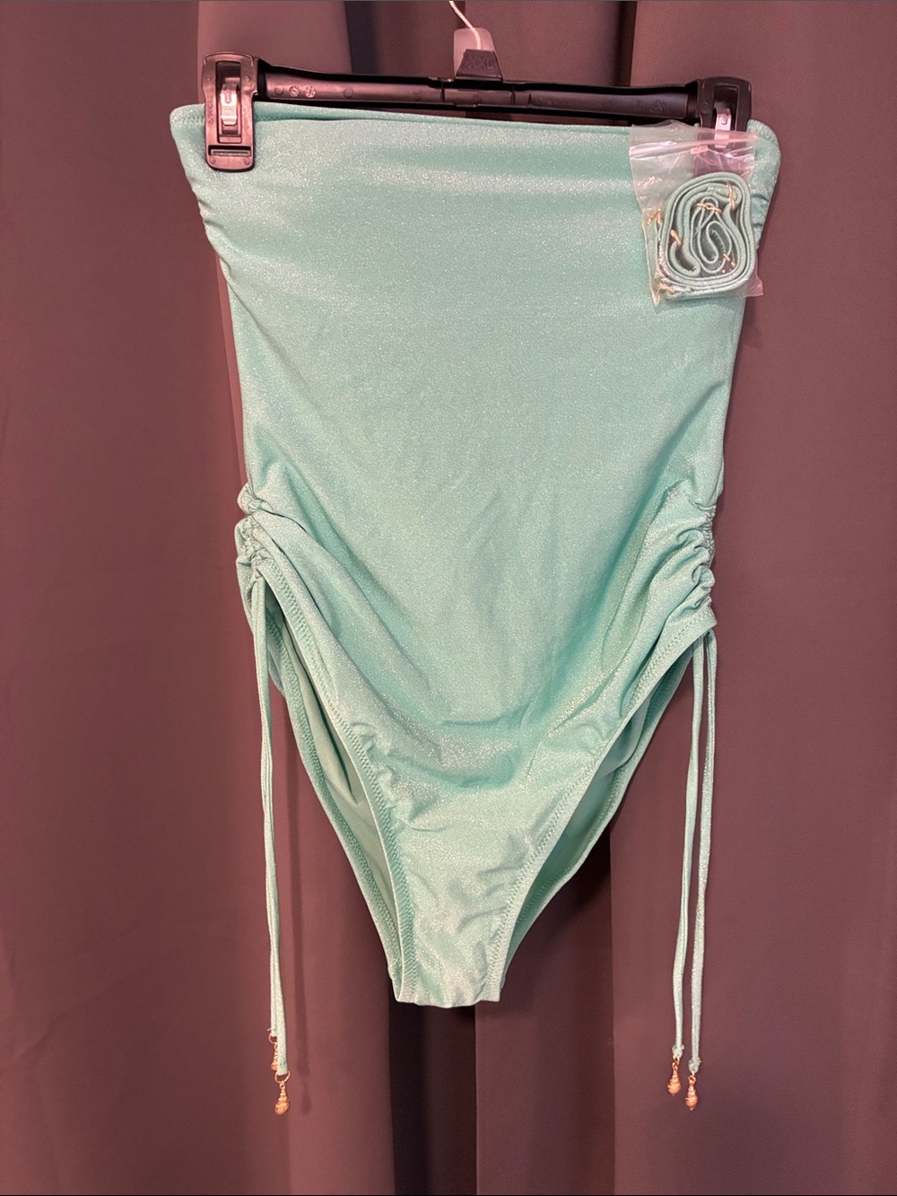 Shade & Shore Shimmery strapless One-Piece Swimsuit